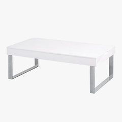 MESA DE CENTRO ELEVABLE ZOA BLANCO BRILLO