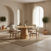 MESA DE COMEDOR EN ROBLE ELENA (Ø120 Cm)