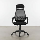 SILLLA OFICINA RECLINABLE EN MAYA Y TELA ERIKA
