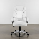 SILLA OFICINA ERGONOMICA EN PIEL SINTETICA CON REPOSACABEZAS INTEGRADO ELISABETH