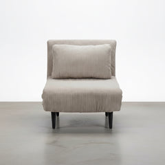 SILLÓN CONVERTIBLE EN TELA PANA CON PATAS METALICAS KIARA