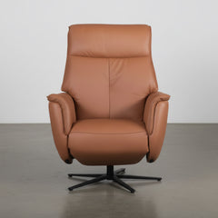 SILLON RECLINABLE Y GIRATORIO CON RELAX EN PIEL GATLIN