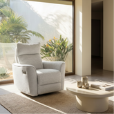 SILLON RECLINABLE CON RELAX EN TELA BEIGE KAO