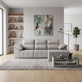 SOFA CHAISE LONGUE MOTORIZADO 3 PLAZAS EN TELA MOZART BOLT