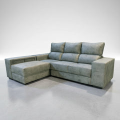 SOFA CHAISE LONGUE 3 PLAZAS EN TELA HANOI MENORCA