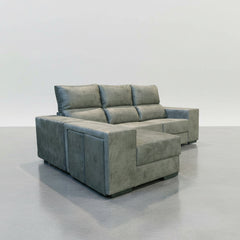 SOFA CHAISE LONGUE 3 PLAZAS EN TELA HANOI MENORCA