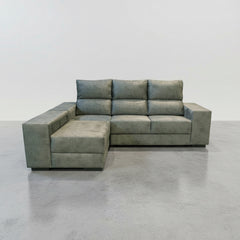 SOFA CHAISE LONGUE 3 PLAZAS EN TELA HANOI MENORCA