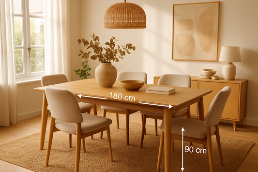 Medidas de mesa de comedor para 6 personas: guía completa por forma y espacio