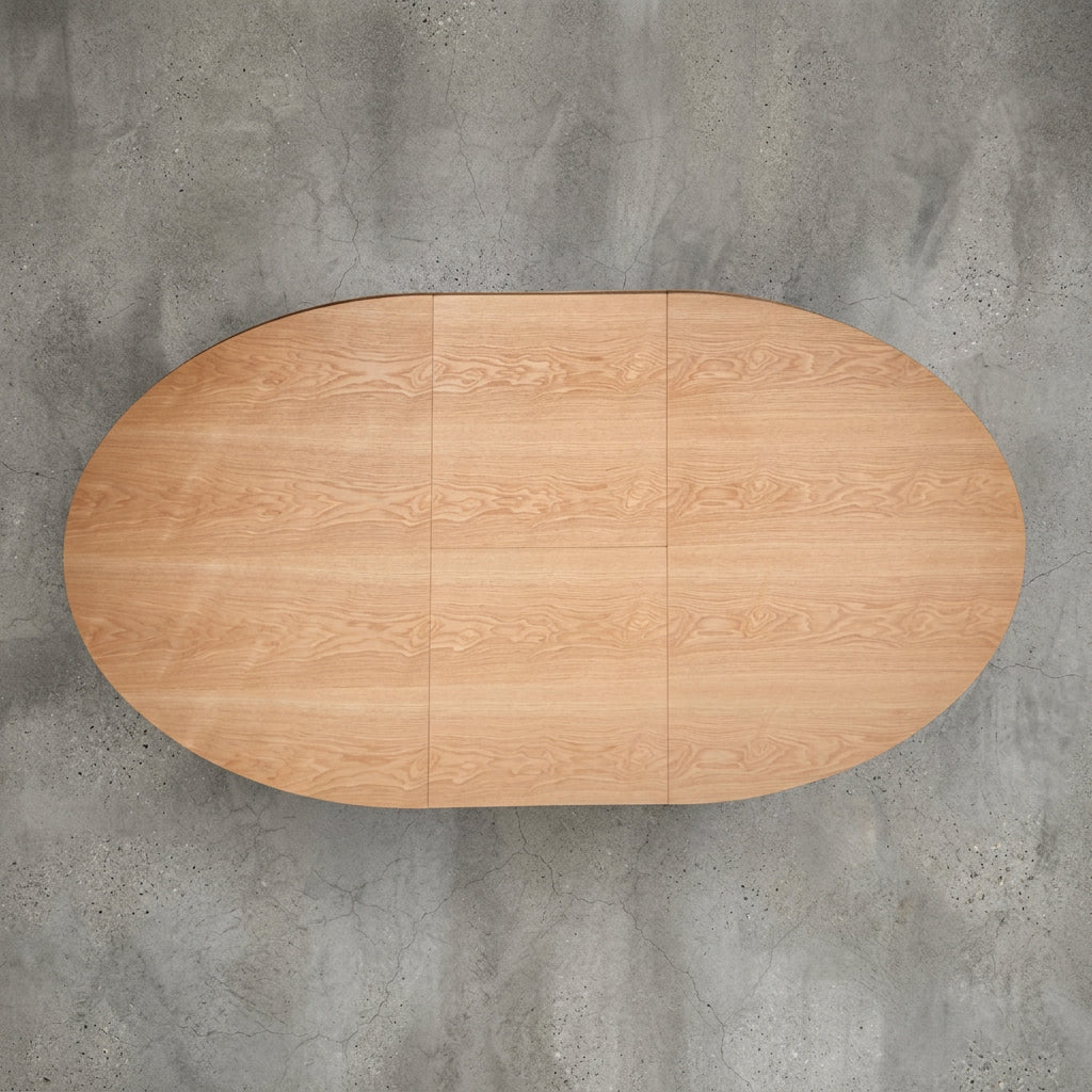 MESA DE COMEDOR EXTENSIBLE REDONDA EN ROBLE ELENA (Ø120 - Ø160 Cm)