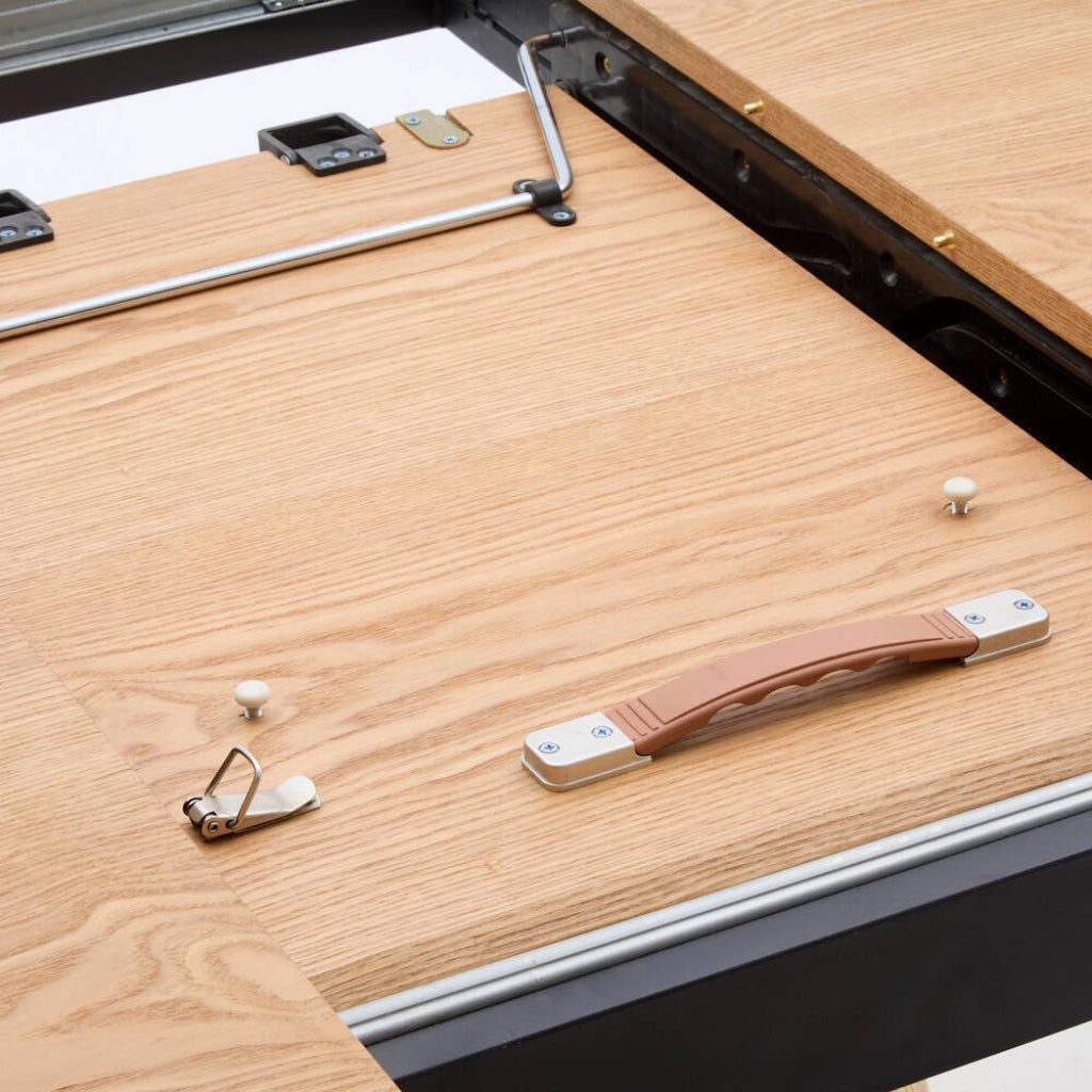 MESA DE COMEDOR EXTENSIBLE REDONDA EN ROBLE ELENA (Ø120 - Ø160 Cm)