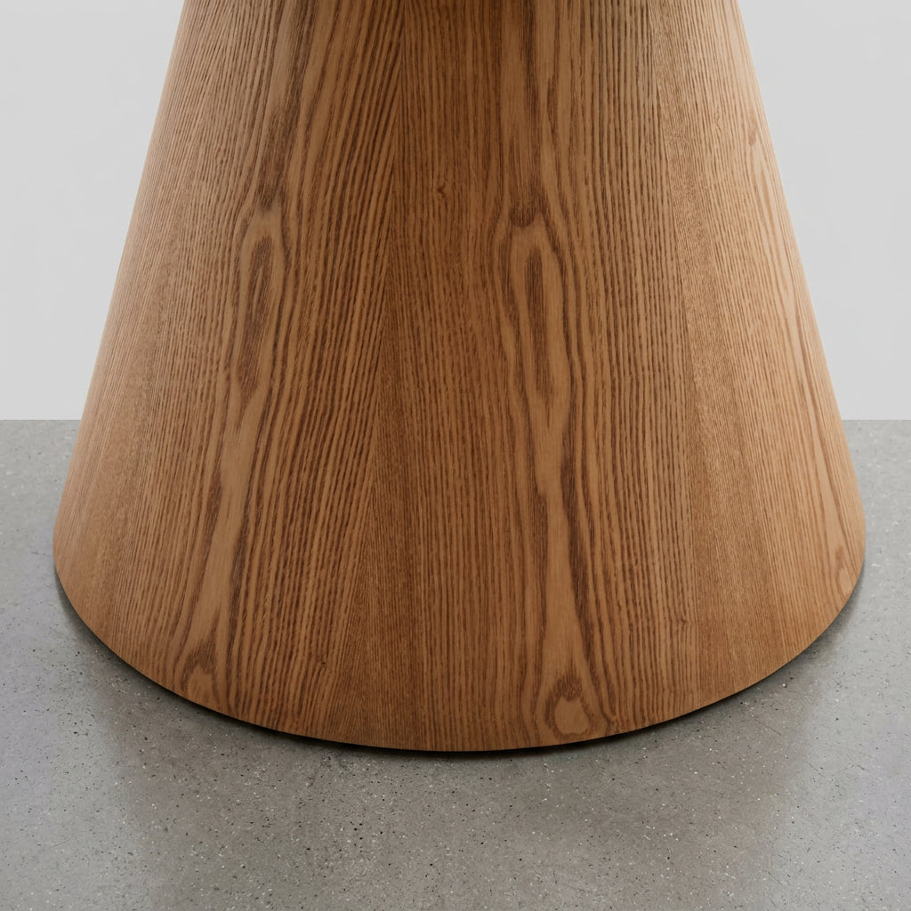 MESA DE COMEDOR EXTENSIBLE REDONDA EN ROBLE ELENA (Ø120 - Ø160 Cm)