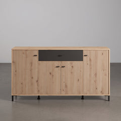 APARADOR RECTANGULAR 170x40 cm EN ROBLE ARTISAN CON CAJON ANTRACITA GRAN AVIGNON