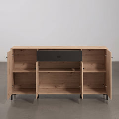 APARADOR RECTANGULAR 170x40 cm EN ROBLE ARTISAN CON CAJON ANTRACITA GRAN AVIGNON