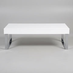 MESA DE CENTRO ELEVABLE BLANCO BRILLO ZOA