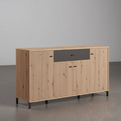 APARADOR RECTANGULAR 170x40 cm EN ROBLE ARTISAN CON CAJON ANTRACITA GRAN AVIGNON