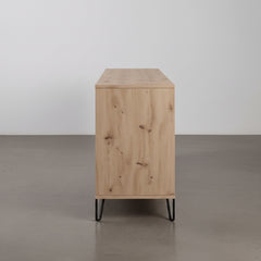 APARADOR RECTANGULAR 183x40cm EN ROBLE ARTISAN Y BLANCO SUECIA