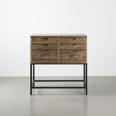 APARADOR RECTANGULAR 79x74 Cm EN MADERA DE ABETO CON CAJONES GINEBRA