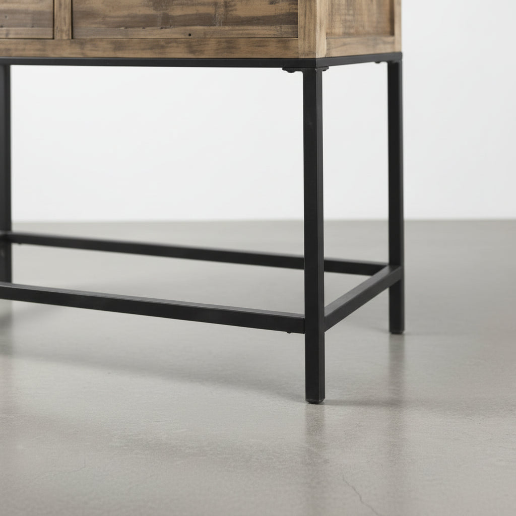 APARADOR RECTANGULAR 79x74 Cm EN MADERA DE ABETO CON CAJONES GINEBRA