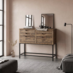 APARADOR RECTANGULAR 79x74 Cm EN MADERA DE ABETO CON CAJONES GINEBRA
