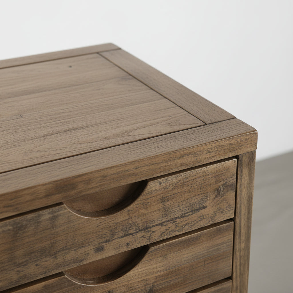 APARADOR RECTANGULAR 79x74 Cm EN MADERA DE ABETO CON CAJONES GINEBRA