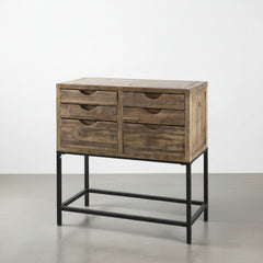 APARADOR RECTANGULAR 79x74 Cm EN MADERA DE ABETO CON CAJONES GINEBRA