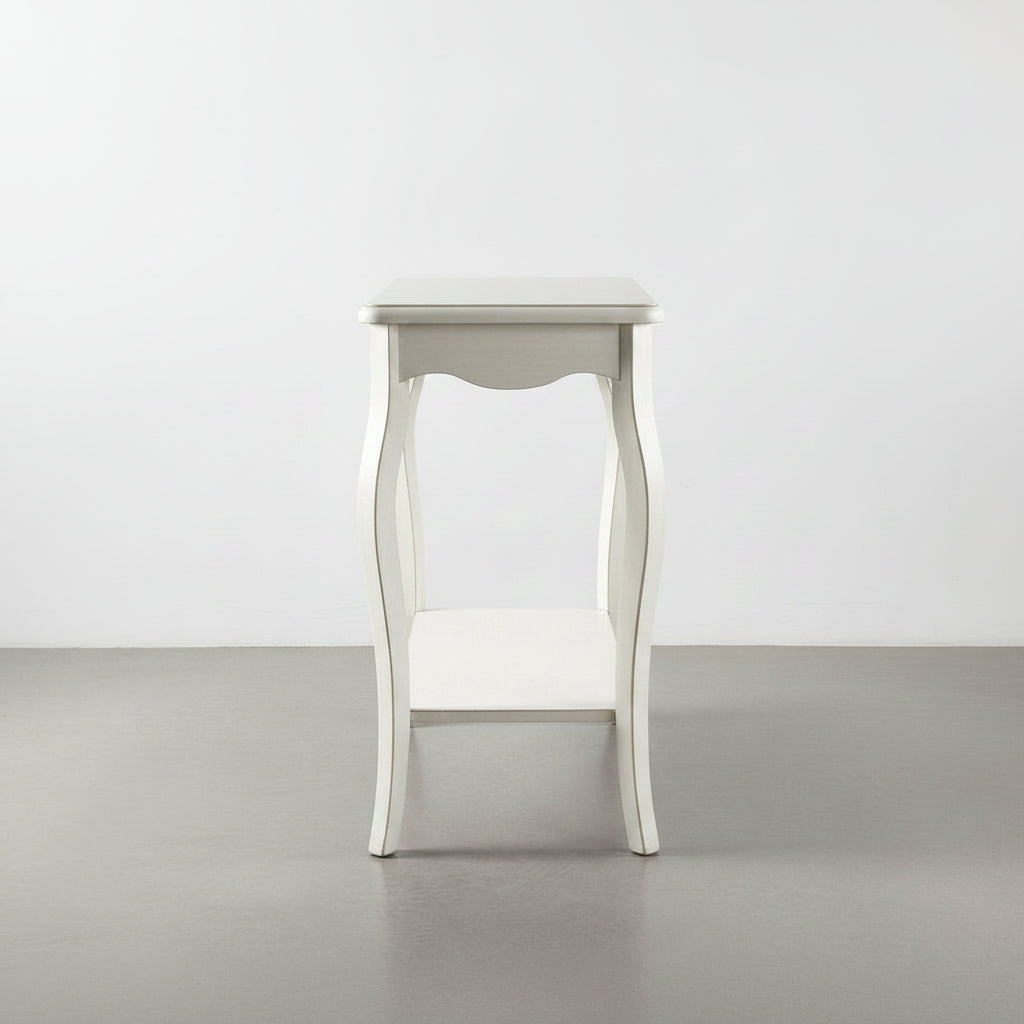CONSOLA RECIBIDOR 79x38 Cm EN MADERA DE ABETO BLANCO DECAPE JANA