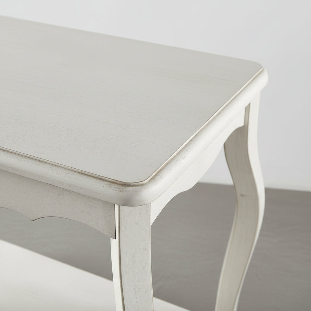 CONSOLA RECIBIDOR 79x38 Cm EN MADERA DE ABETO BLANCO DECAPE JANA