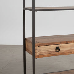 ESTANTERIA CON CAJONES 182x90 cm EN MADERA ABETO Y METAL DELIC