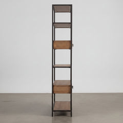 ESTANTERIA CON CAJONES 182x90 cm EN MADERA ABETO Y METAL DELIC