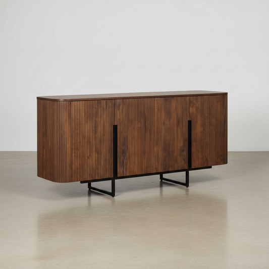 APARADOR RECTANGULAR 160x40cm EN MADERA DE MANGO TAVIRA