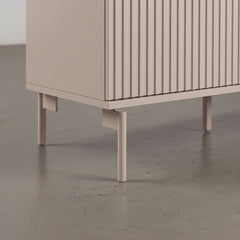 APARADOR RETANGULAR 123x40cm EM CARVALHO E BRANCO SUÉCIA