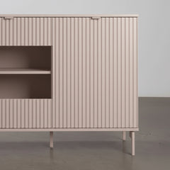 APARADOR RETANGULAR 123x40cm EM CARVALHO E BRANCO SUÉCIA