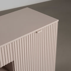 APARADOR RETANGULAR 123x40cm EM CARVALHO E BRANCO SUÉCIA