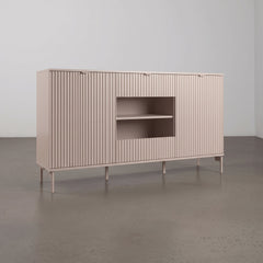 APARADOR RETANGULAR 123x40cm EM CARVALHO E BRANCO SUÉCIA
