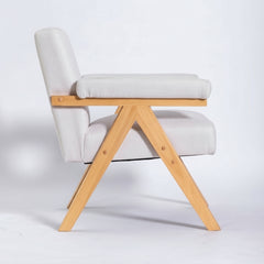 BUTACA EN TELA Y ROBLE DUNAS