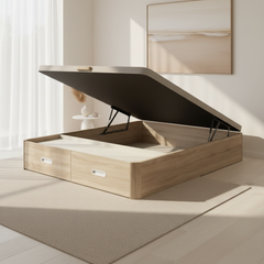 SOMMIER REBATÍVEL DE MADEIRA WOOD ECO COM GAVETAS
