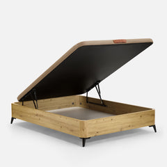 SOMMIER REBATÍVEL DE MADEIRA WOOD ECO COM PÉS