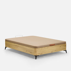 SOMMIER REBATÍVEL DE MADEIRA WOOD ECO COM PÉS
