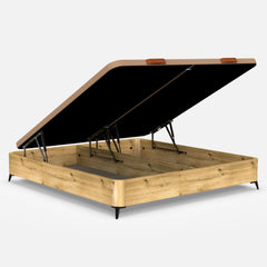 SOMMIER REBATÍVEL DE MADEIRA WOOD ECO COM PÉS