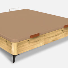 SOMMIER REBATÍVEL DE MADEIRA WOOD ECO COM PÉS