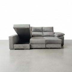 SOFÁ CHAISE LONGUE 3 LUGARES TECIDO ALBANY ACUALINE ALBORAIA