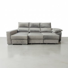 SOFA CHAISE LONGUE 3 PLAZAS TELA ALBANY ACUALINE ALBORAIA