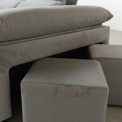 SOFÁ CHAISE LONGUE 3 LUGARES TECIDO ALBANY ACUALINE ALBORAIA