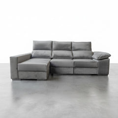 SOFA CHAISE LONGUE 3 PLAZAS TELA ALBANY ACUALINE ALBORAIA