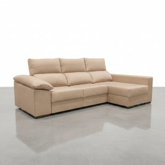 SOFÁ CHAISE LONGUE 3 LUGARES TECIDO ALBANY ACUALINE ALBORAIA