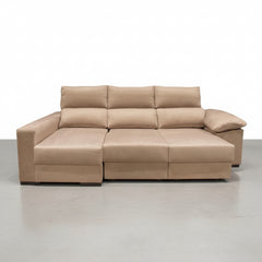 SOFÁ CHAISE LONGUE 3 LUGARES TECIDO ALBANY ACUALINE ALBORAIA