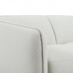SOFÁ CHAISE LONGUE 3 LUGARES EM TECIDO BOUCLÉ ARAMIS