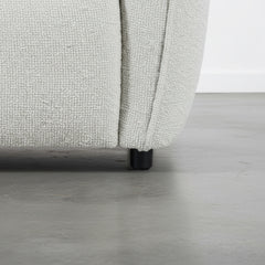 SOFÁ CHAISE LONGUE 3 LUGARES EM TECIDO BOUCLÉ ARAMIS