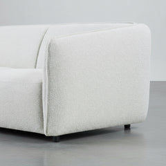 SOFÁ CHAISE LONGUE 3 LUGARES EM TECIDO BOUCLÉ ARAMIS