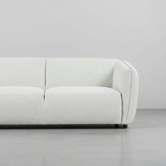 SOFÁ CHAISE LONGUE 3 LUGARES EM TECIDO BOUCLÉ ARAMIS